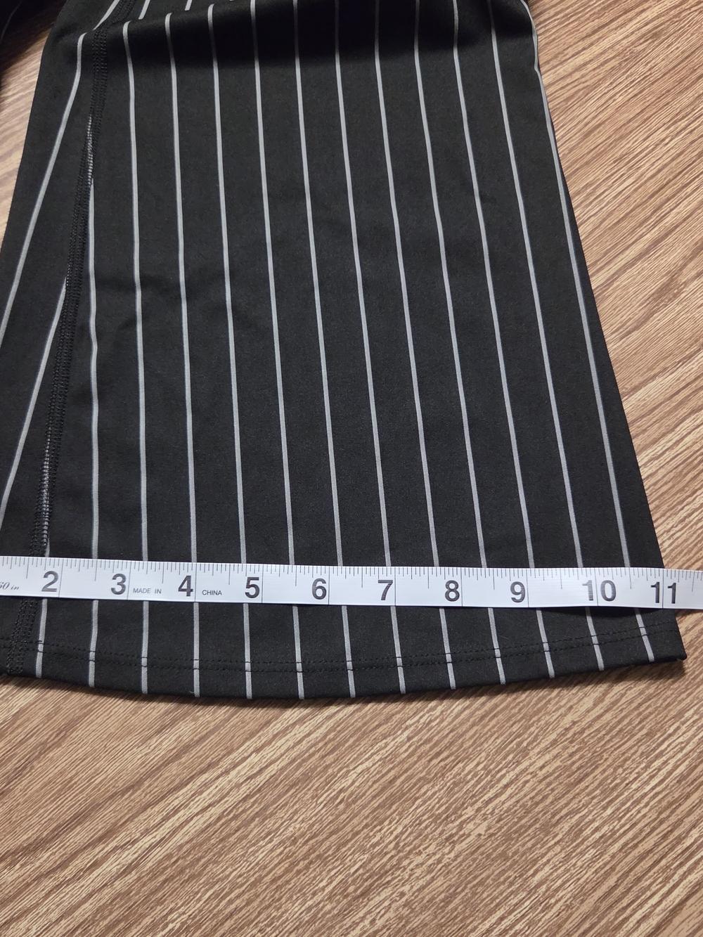 JoyLab Black Pinstripe Flare Leggings - Picture 6 of 8